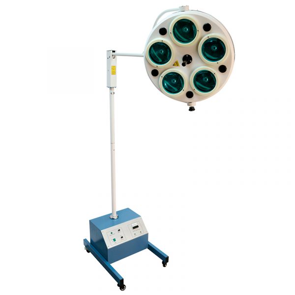 Lámpara de Cirugía de 5 Focos en Pedestal